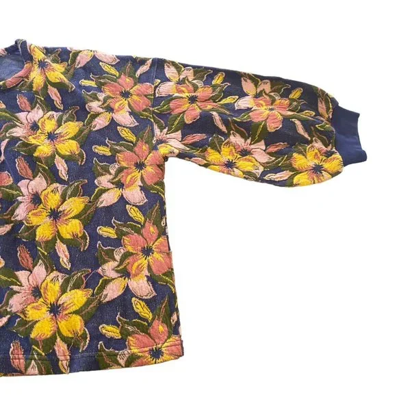 Mile(s) By Madewell Island Magnolias Jacquard Sweatshirt Size XL - Picture 4 of 6